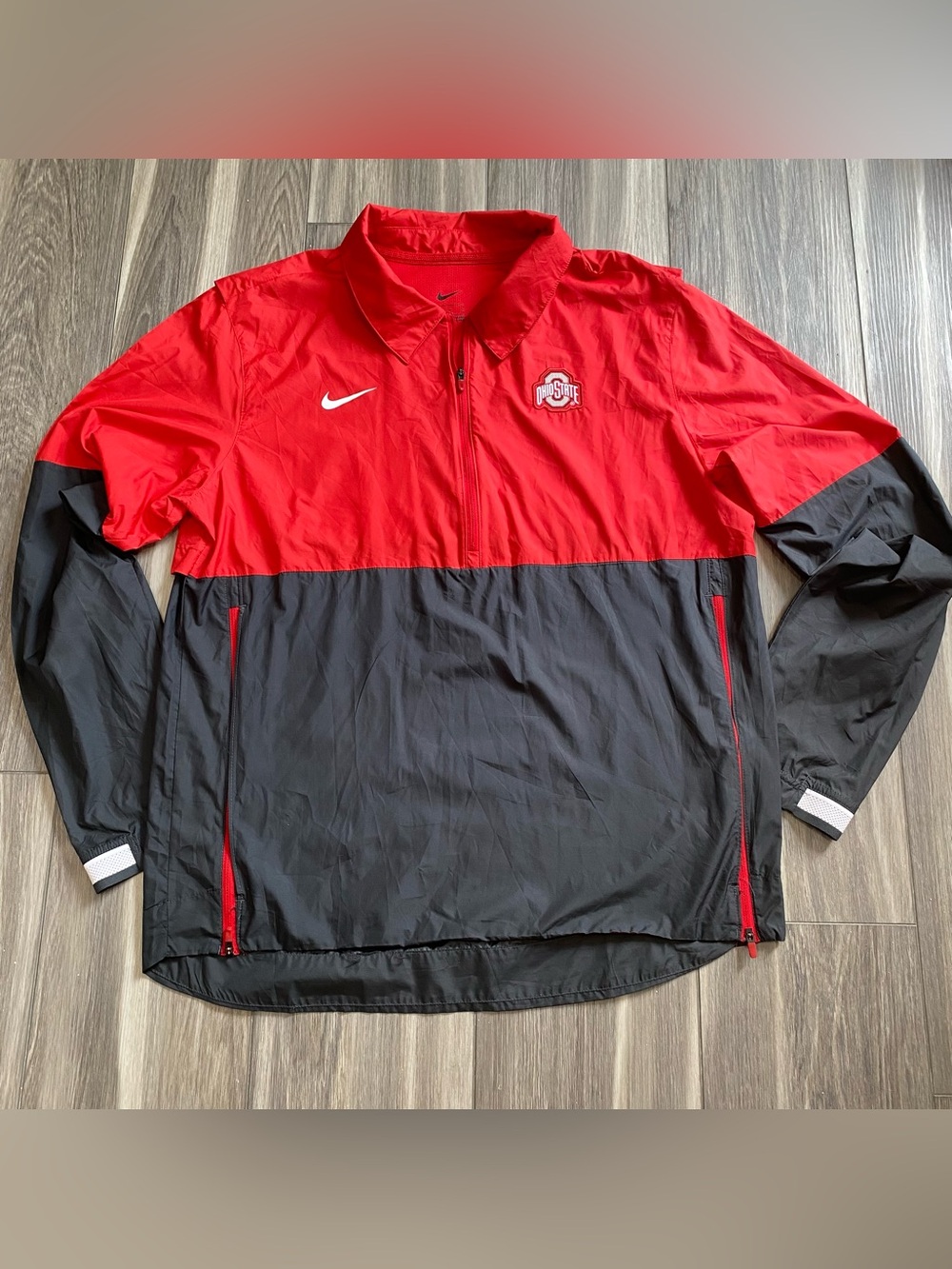 Nike Ohio State Buckeyes On Field 1/2 Zip Sideline Jacket - Men's Size M